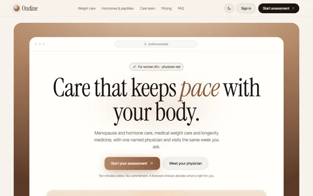 Ondine home page